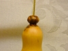 Plum wood Christmas bell ornament