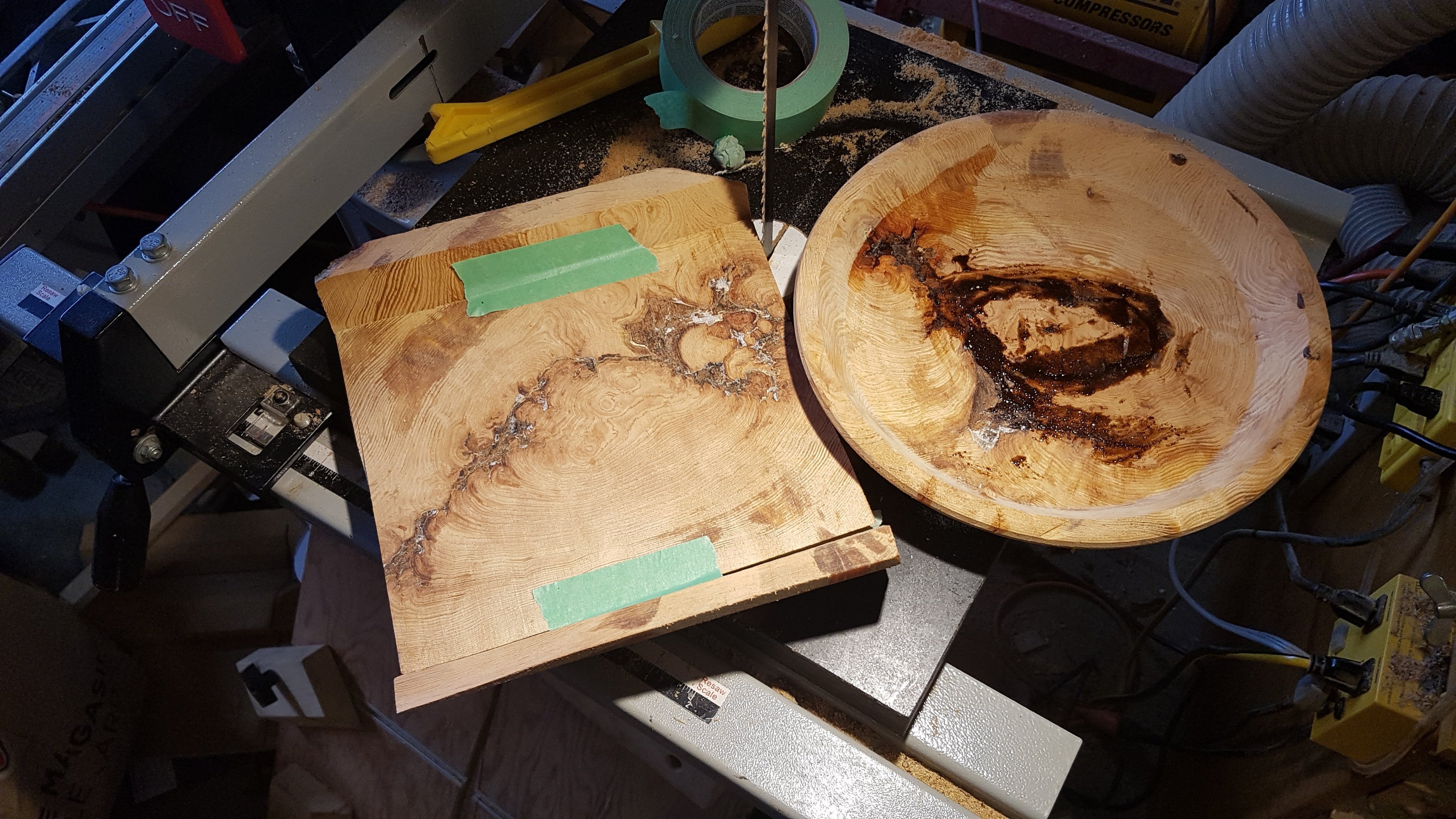 Oval tray in progress