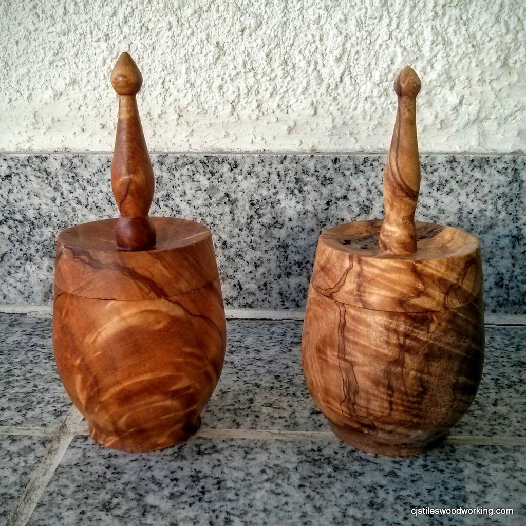 Maple burl ring holder boxes