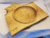 Oak wood wing bowl after drying