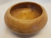Maple wood bowl with closed form top view
