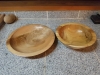 Chestnut and black locust wood bowls
