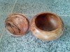 Lidded maple bowl inside view