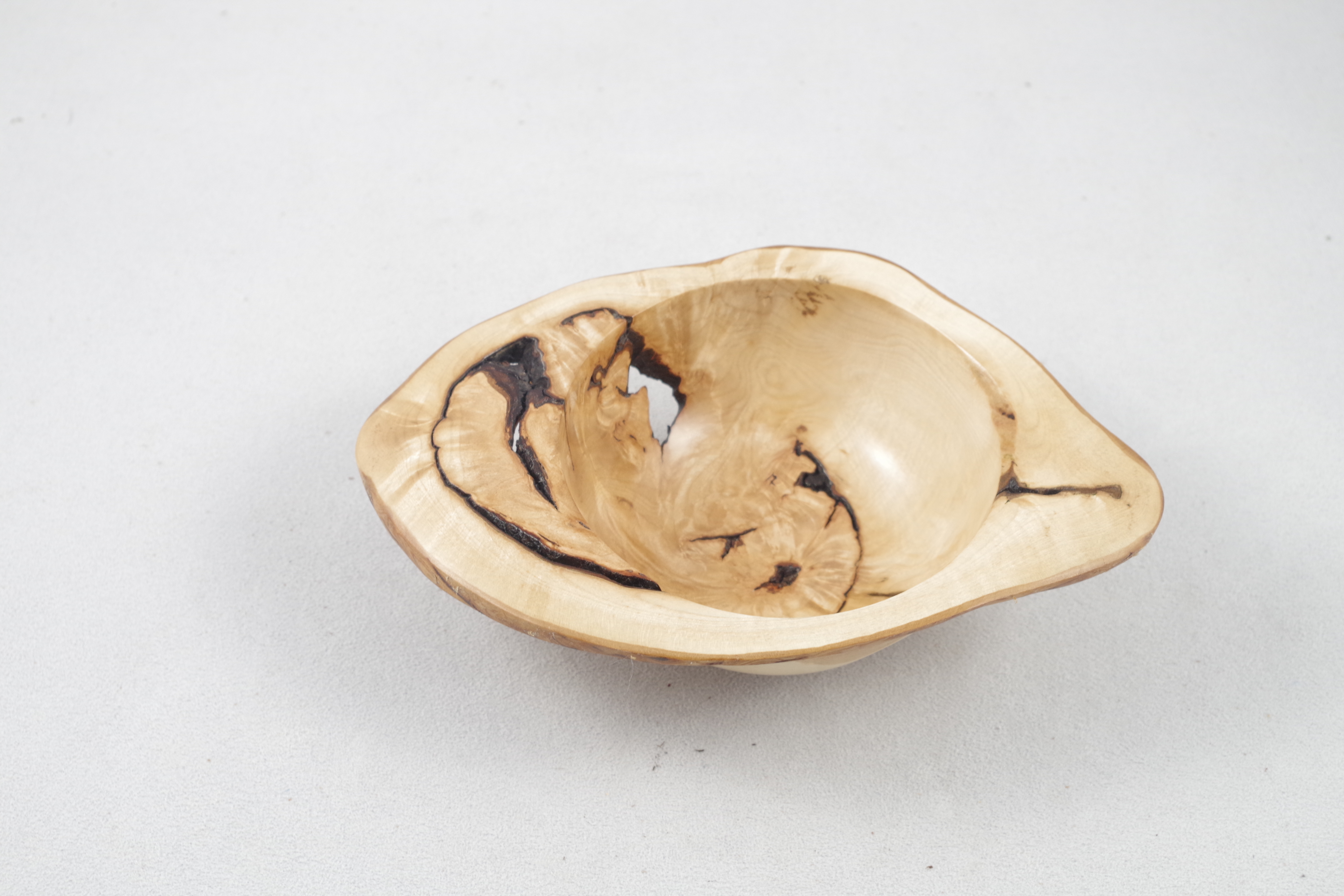Natural edge burl bowl top