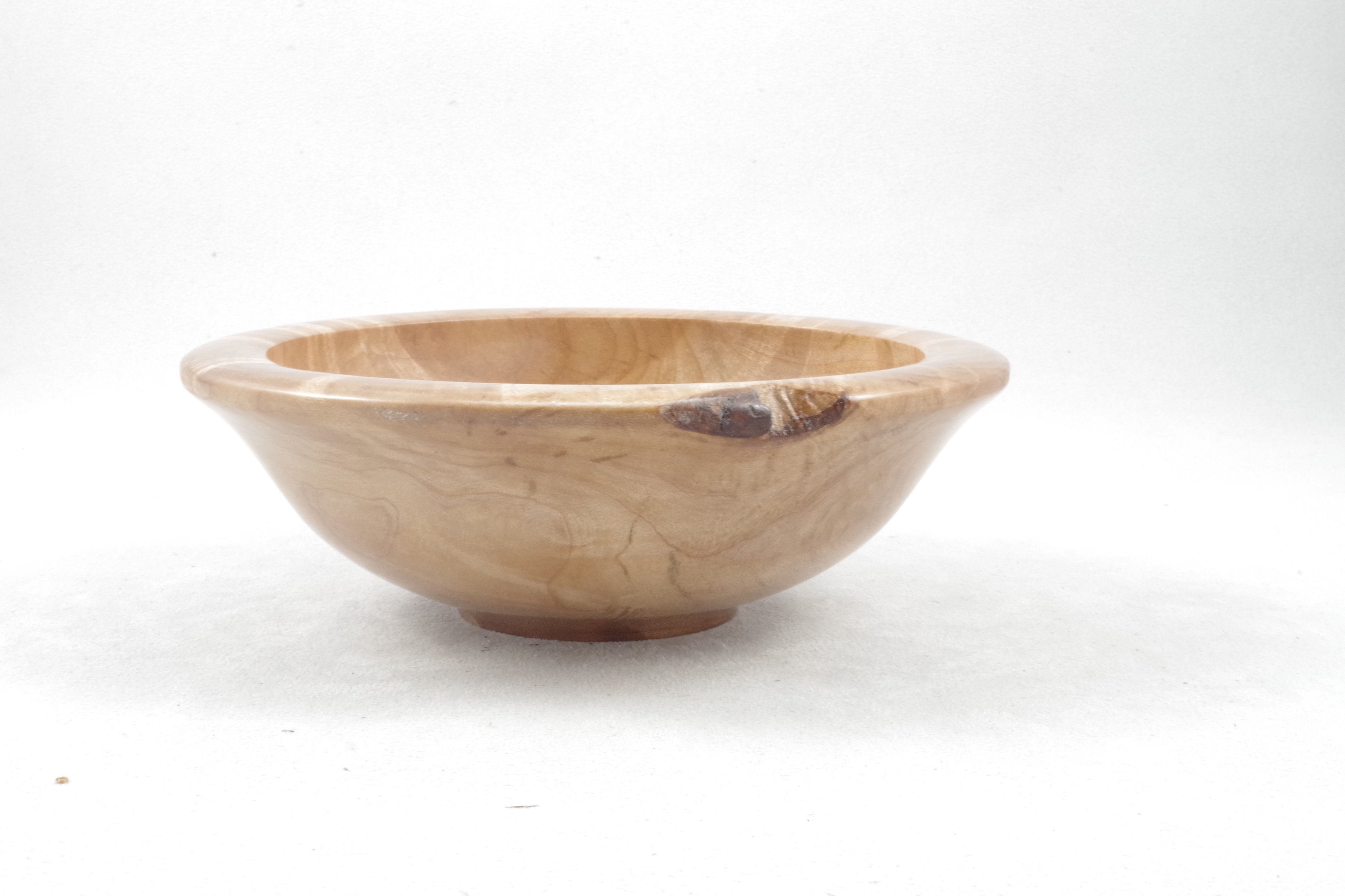 Maple burl bowl side view