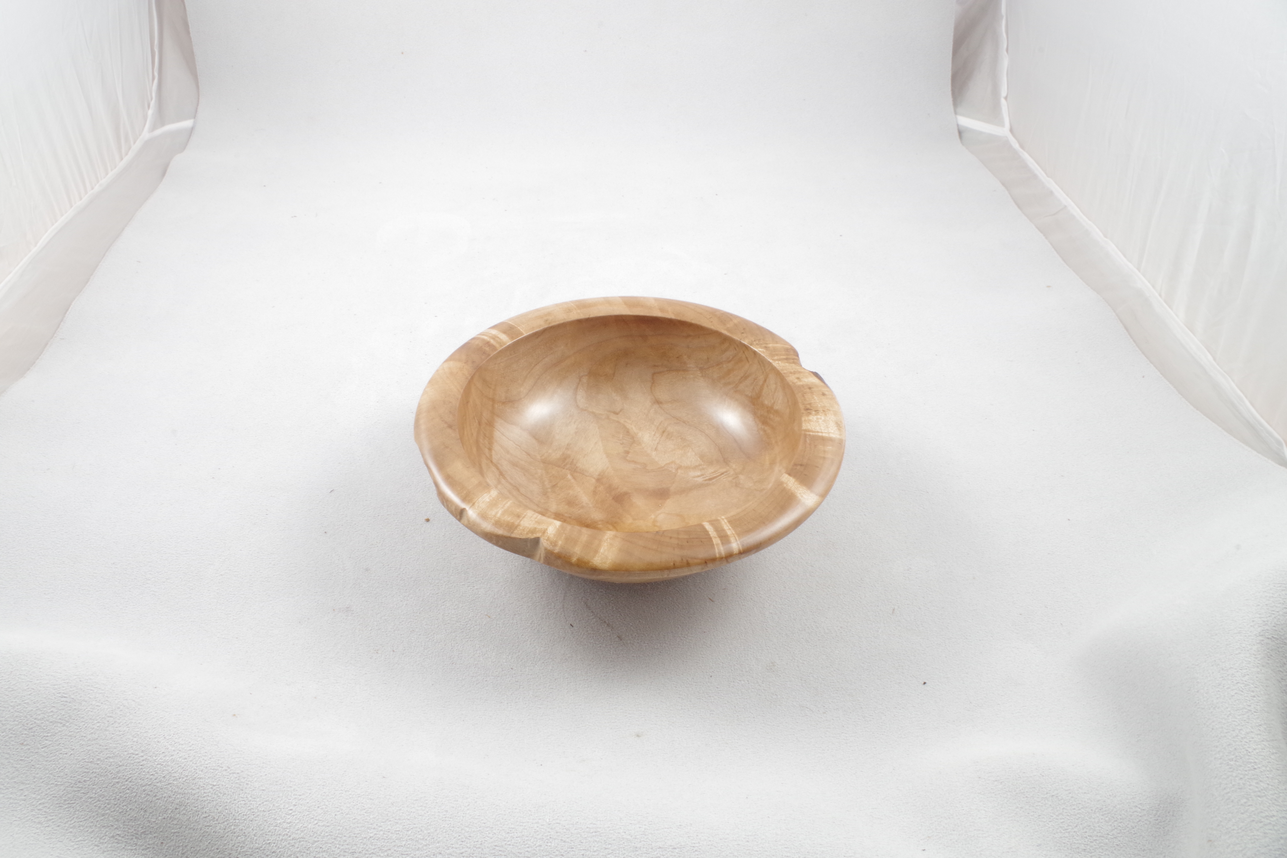 Maple burl bowl top view