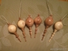 Apple wood ball ornaments