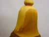 Cherry wood Christmas bell ornament