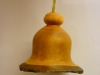 Christmas bell ornament made from cherry wood