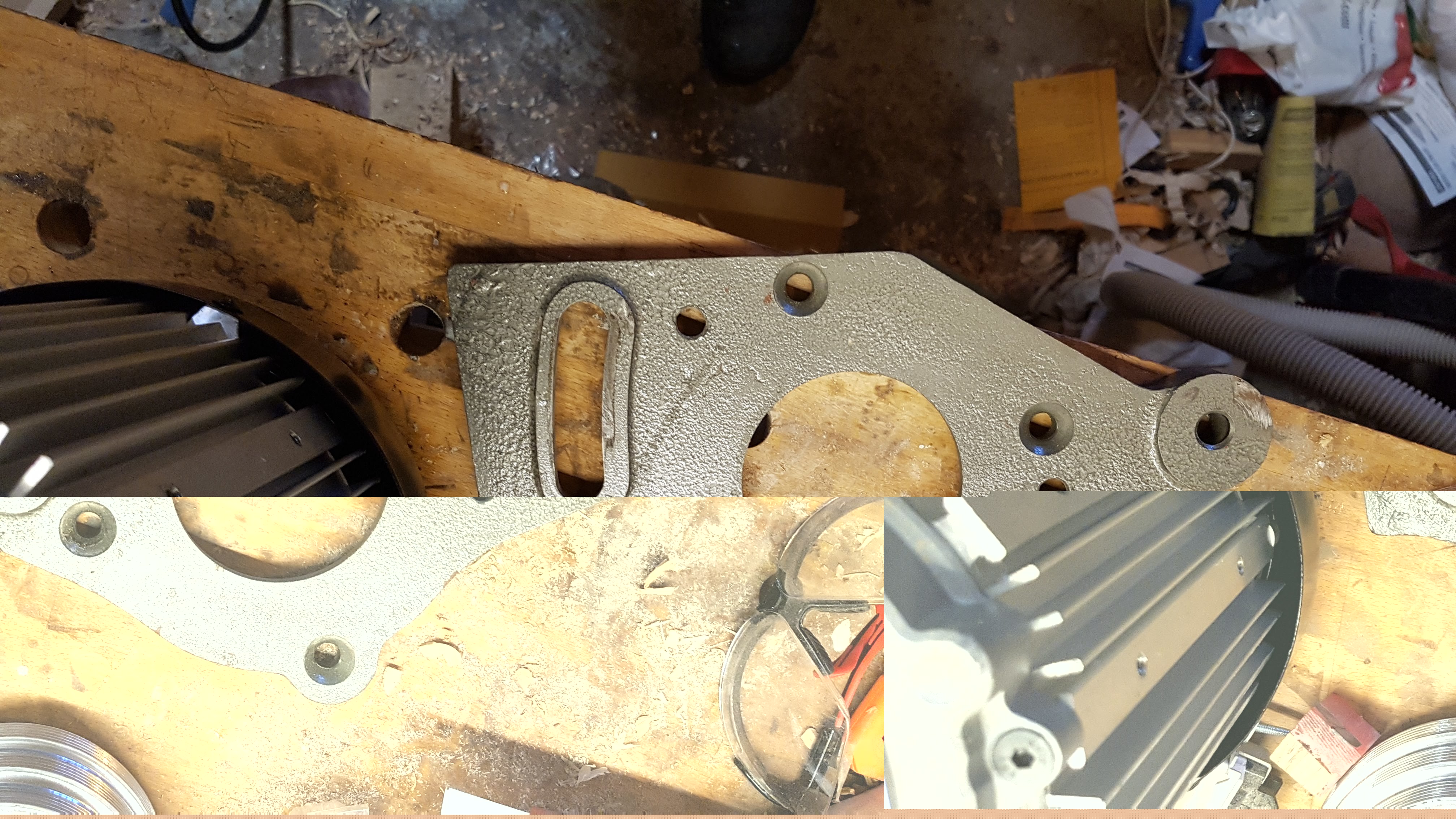 Flange for mounting the motor