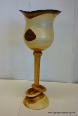 Plum wood wedding goblet